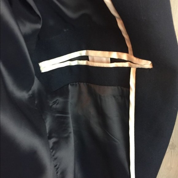 J Crew Navy Cotten Blend Blazer - Picture 3 of 8